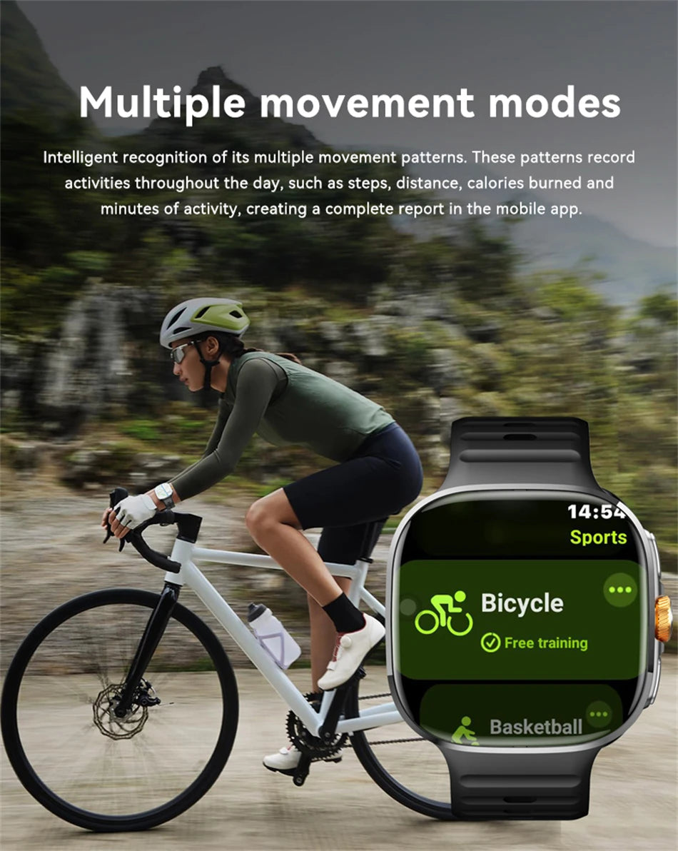 4G/5G Smartwatch 2.4 Inch HD AMOLED Screen 190° Rotary Camera GPS WiFi Android 10.0 Smart Watch with Heart Rate & Sleep Tracker