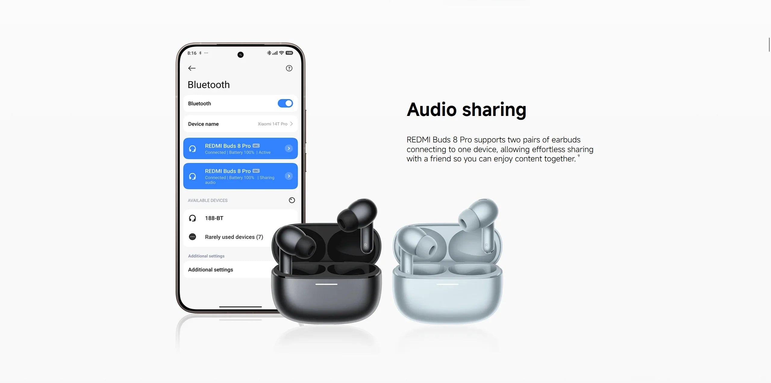 Xiaomi Redmi Buds 8 pro TWS Bluetooth 5.4 Earphones with 3MIC AI 55dB ANC 35H Battery Dual Connection Earbuds for Mobile Phone
