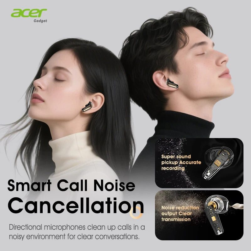 [Official Acer Product] Ohr554 New Wireless Bluetooth Headphones In-Ear Design Comfortable for Wearing Sports Running Calls Noise Reduction Stereo Sound Quality