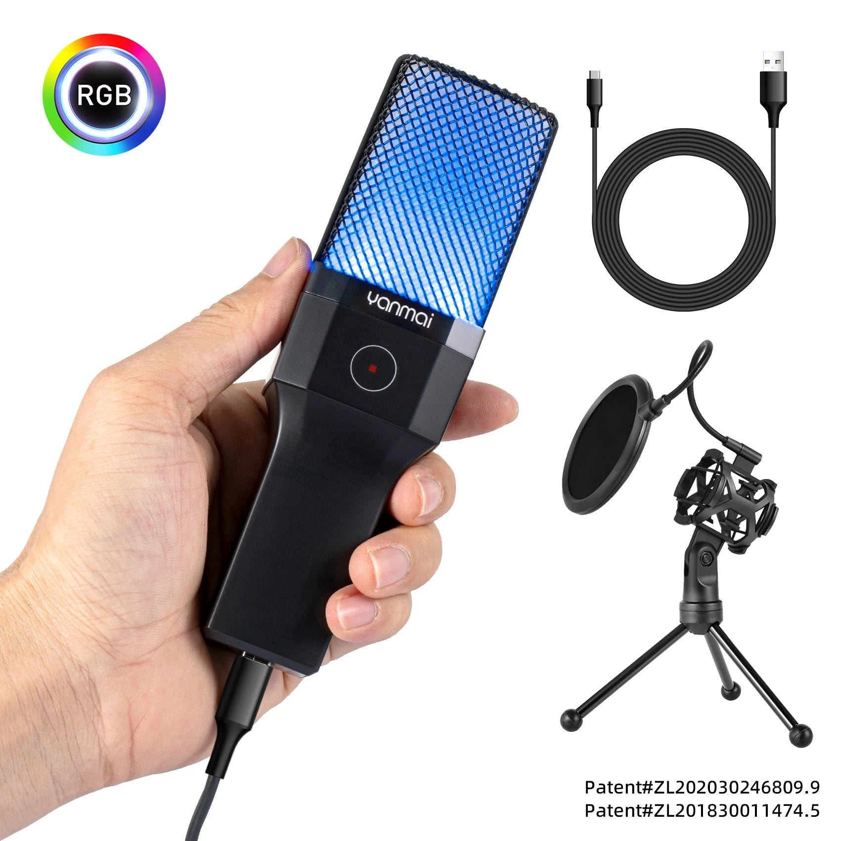 Professional USB Condenser Microphone Kit – Gaming & Podcast Mic for PC/Laptop, Wired Studio Recording Mic for Streaming, Karaoke & Voice Overs.