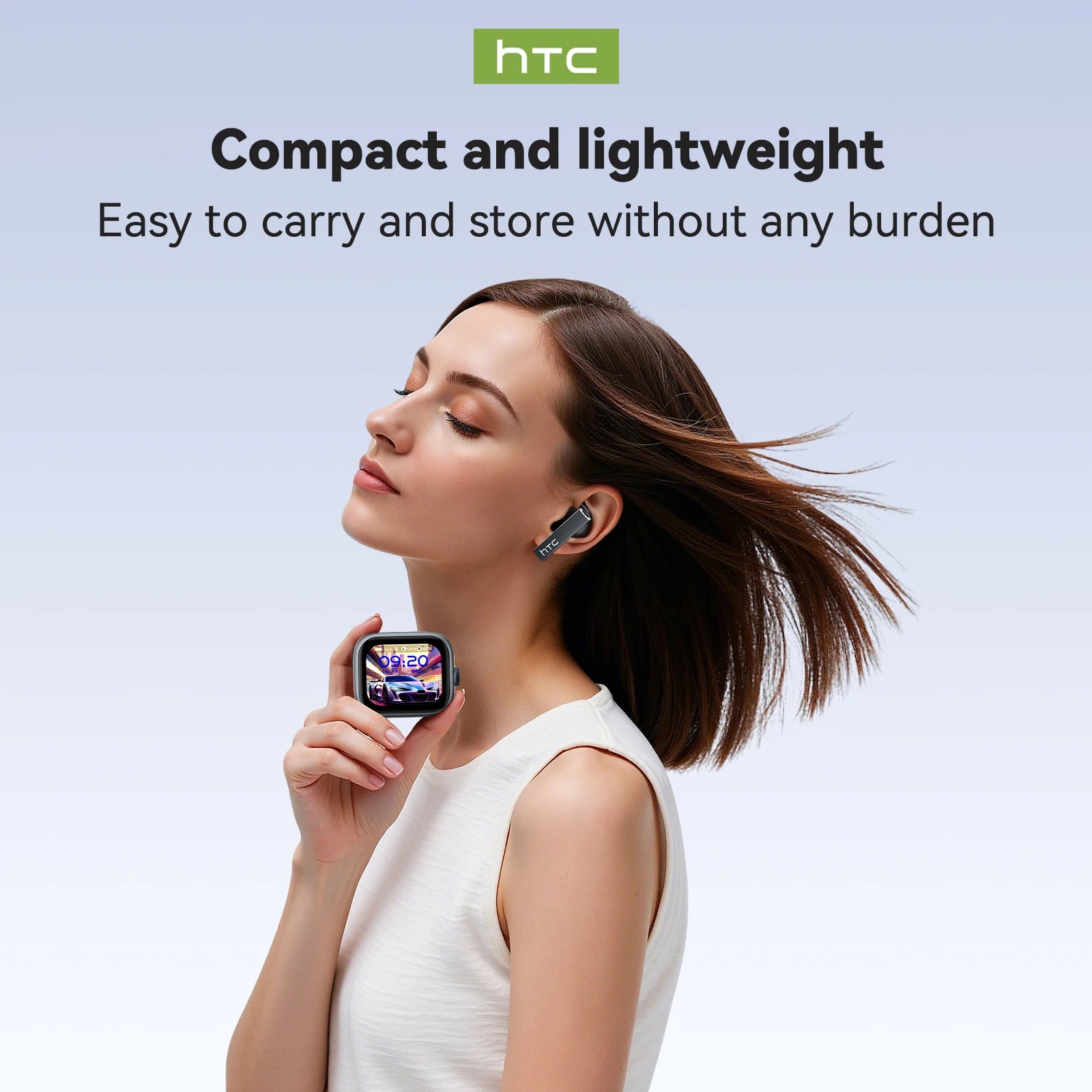 HTC NE40 TWS Wireless Earphones Bluetooth 6.0 ENC Noise Reduction Touch Control Earphones Touch Control Sports Headphones
