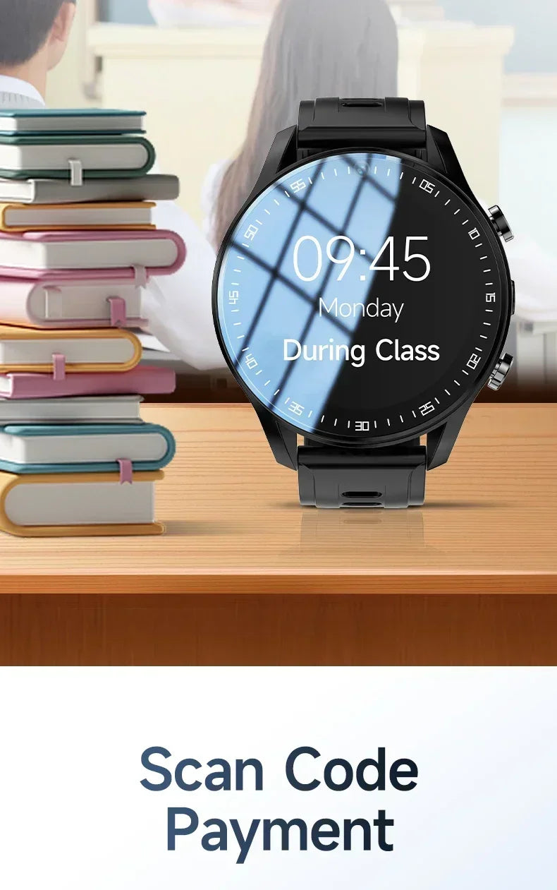 SIM Dual camera Smartwatch A7128G 4G smartwatch Video Call Trail tracker with Wifi GPS waterproof Google Play Store for men