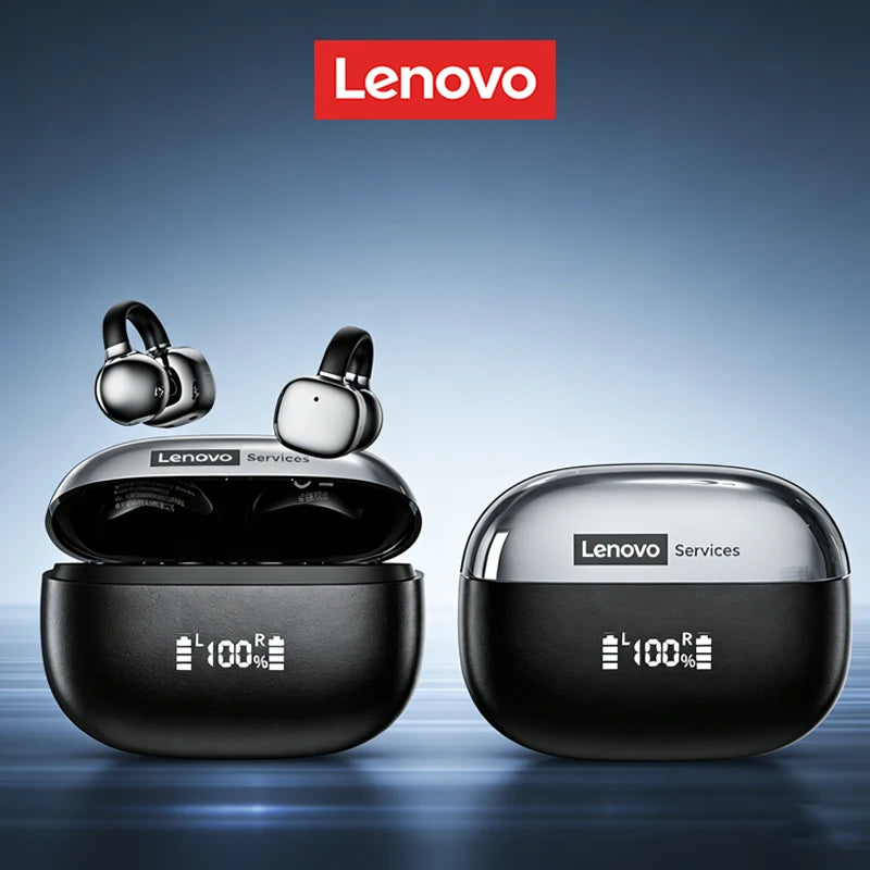 Lenovo Open Ear Wireless Earbuds Bluetooth 6.0 Comfort Clip On Gaming Sports Earphones LED Digital Power Display RS119 Pro