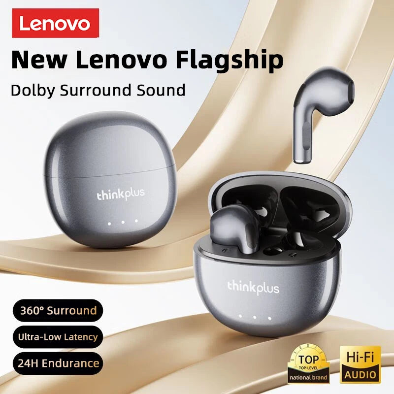 Lenovo LP2 Pro Bluetooth 5.4 Earbuds Semi-In Ear Clear Call HIFI Sound Quality Wireless Earphones Lightweight Comfort Headphones