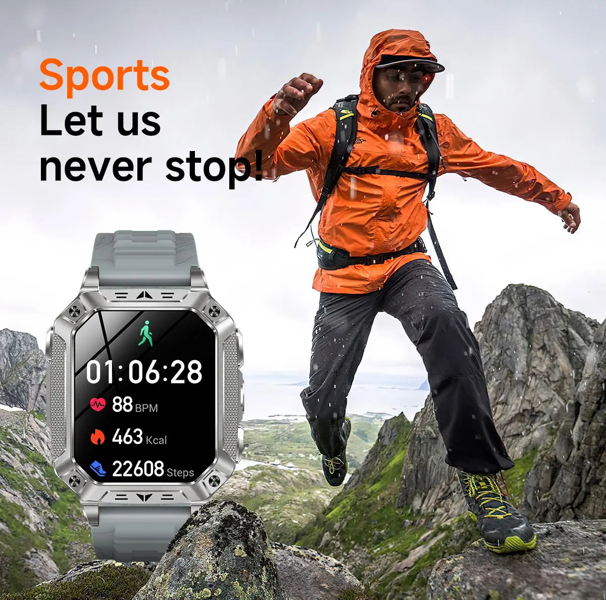TANK Ultra 2026 1400mAh Military GPS Smart Watch Men 200Day Standby Rugged Tactical Watch 10ATM Diving SOS Satellite Alert Clock