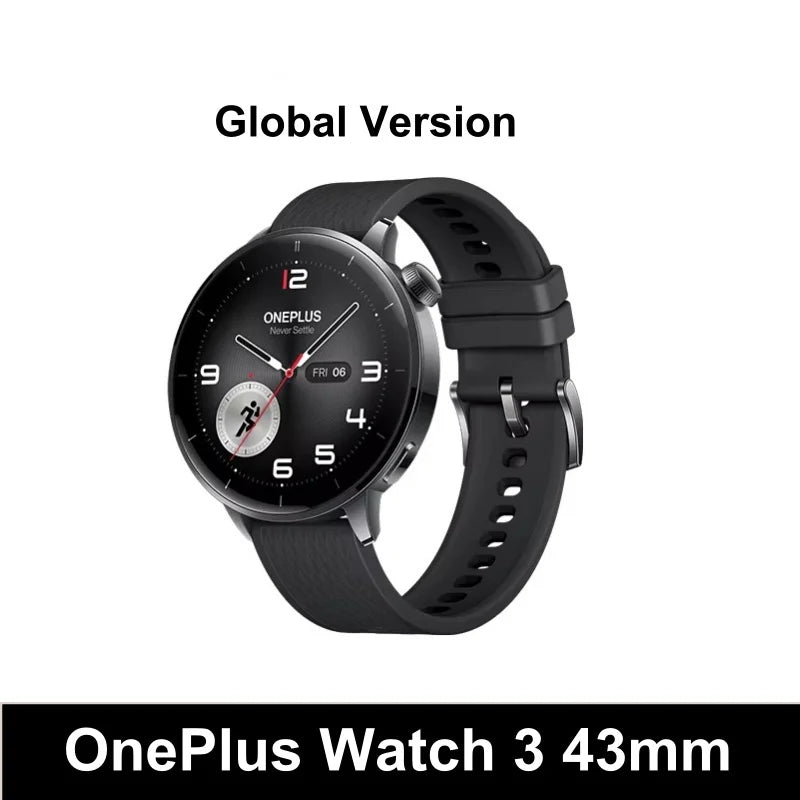 100% New  Global Version OnePlus Watch 3 Smart Watch  1.5'' AMOLED 32GB Snapdragon W5 Wear OS by Google GPS NFC IP68 5ATM