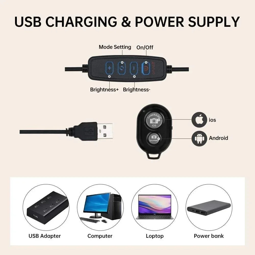 12" LED Selfie Ring Light with Stand