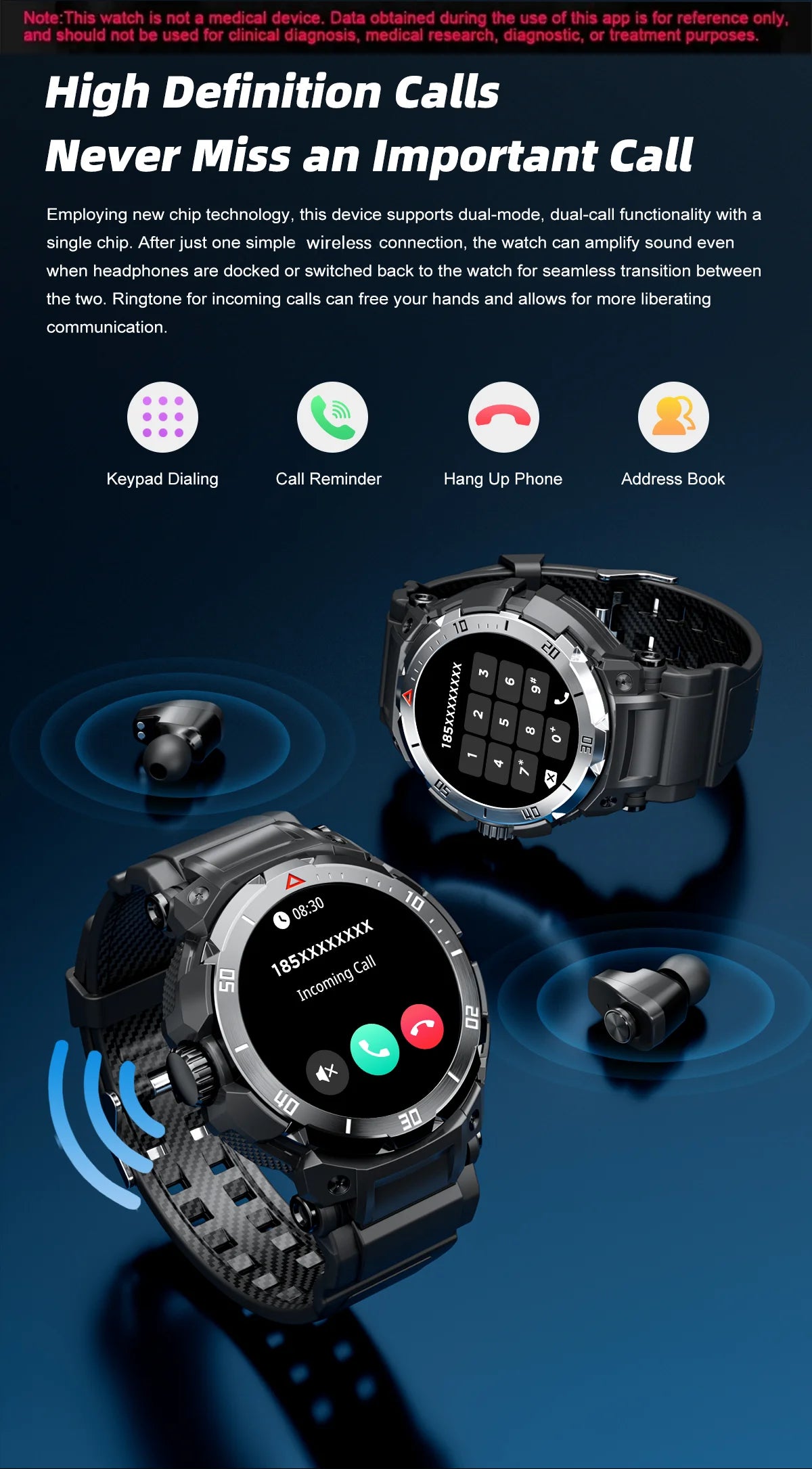 2025 New NFC Headset Smart Watch 2 in 1 TWS Bluetooth Headphone Earbuds Music Call Men Health Monitoring Waterproof Sports Watch