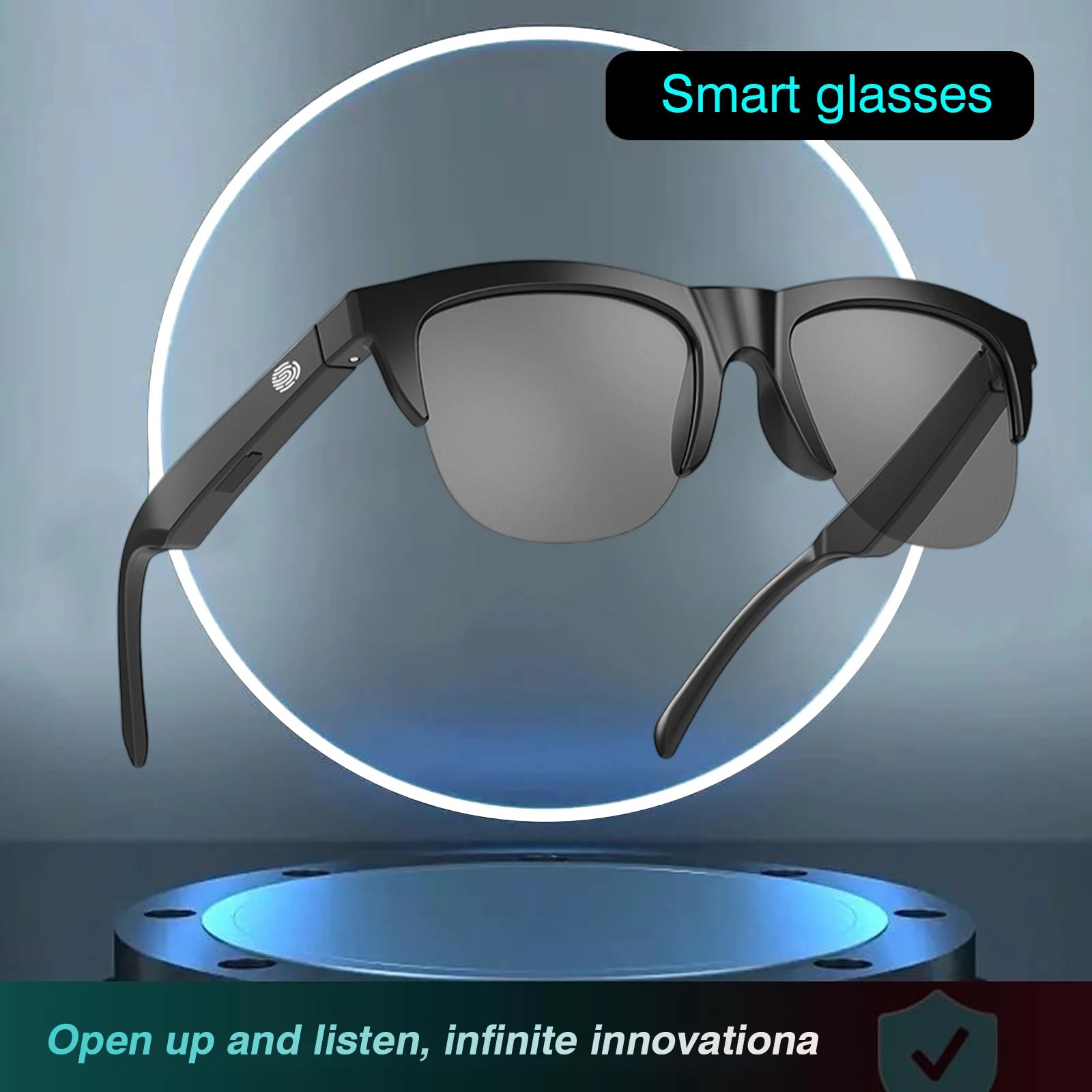 2025 Smart Glasses – Wireless Calls, Music Playback, Voice Assistant & Blue Light Blocking (Unisex)