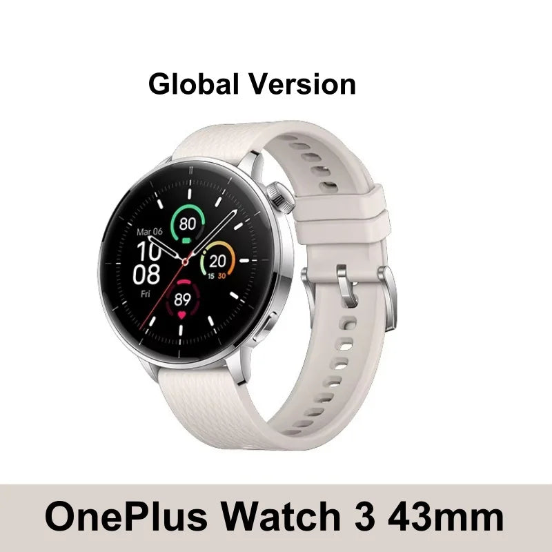 100% New  Global Version OnePlus Watch 3 Smart Watch  1.5'' AMOLED 32GB Snapdragon W5 Wear OS by Google GPS NFC IP68 5ATM