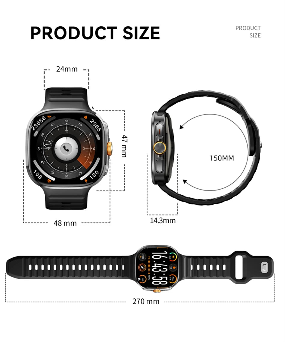 4G/5G Smartwatch 2.4 Inch HD AMOLED Screen 190° Rotary Camera GPS WiFi Android 10.0 Smart Watch with Heart Rate & Sleep Tracker