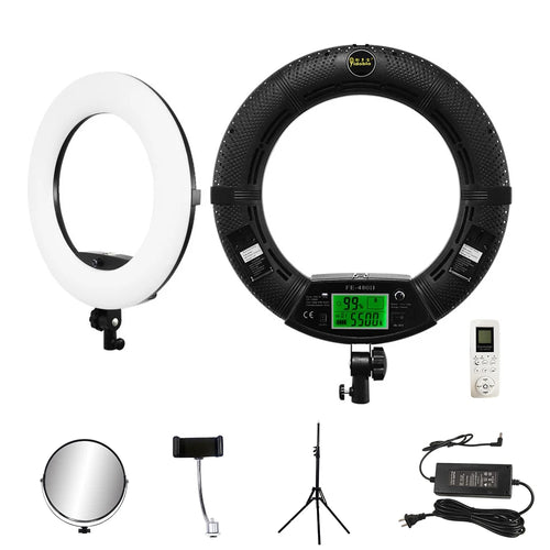 18inch FE480 96W LED Ring Light with Tripod And Remote Control Bi-color Video Lamp for Makeup Beauty Salon Photography Studio