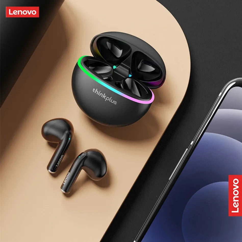 Lenovo XT97 Bluetooth Wireless Headphones With Flash Led Light  Bluetooth Earphone Wireless Earbuds Headsets With Microphones