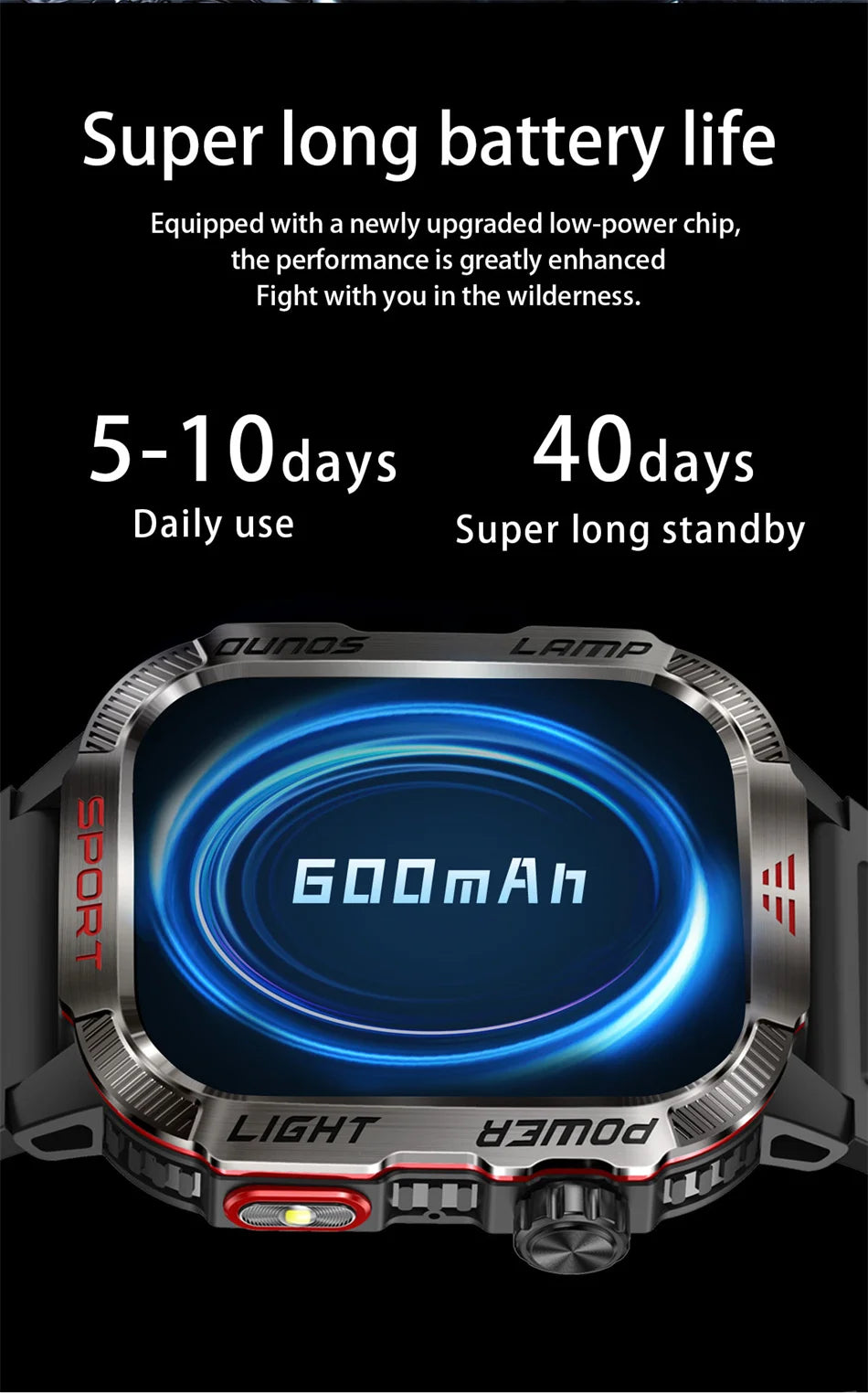 2026 Military Smart Watch with GPS Compass Waterproof Bluetooth Call Functionality And GPS Sport Tracker for Outdoor Activities