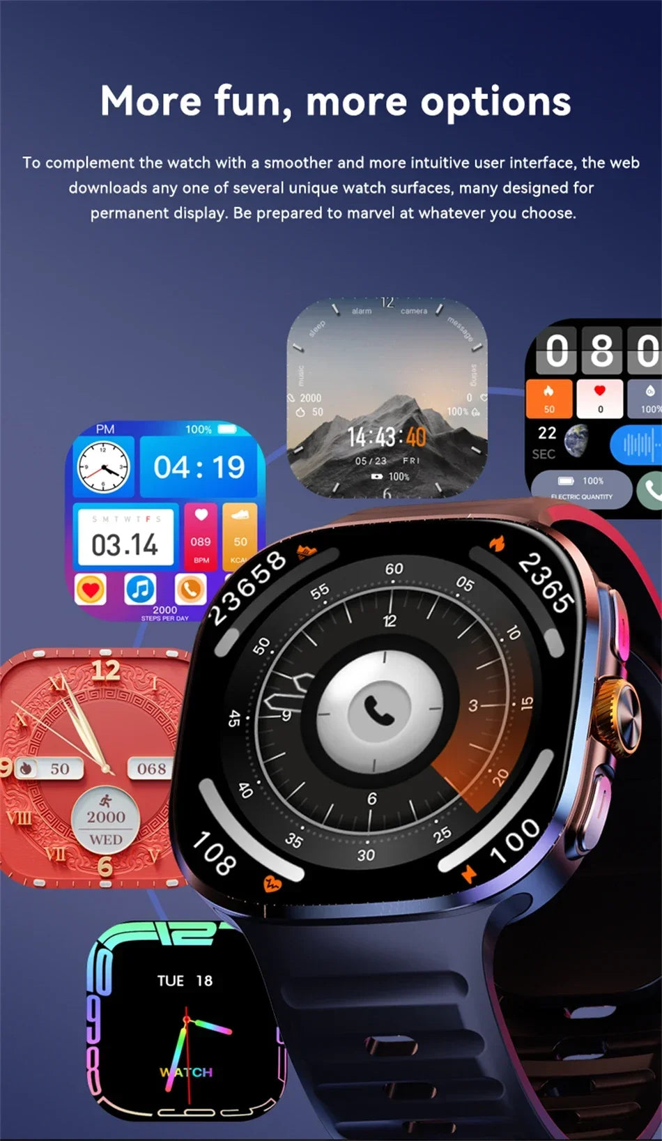4G/5G Smartwatch 2.4 Inch HD AMOLED Screen 190° Rotary Camera GPS WiFi Android 10.0 Smart Watch with Heart Rate & Sleep Tracker