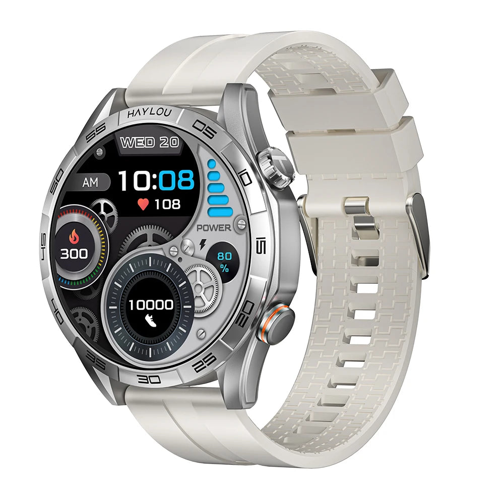 HAYLOU Solar 5 Smartwatch 1.58'' AMOLED Display 60Hz Refresh Rate 24H Health Monitoring Voice Calling 100+ Sports Modes Black/Silver