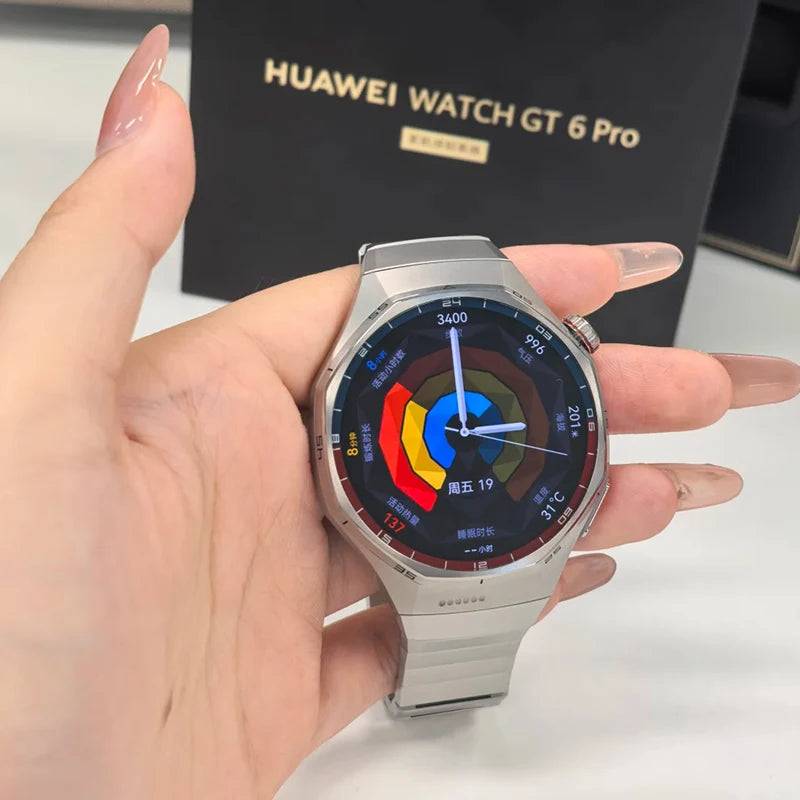 Global Version HUAWEI Watch GT 6 Pro 46mm Smartwatch 1.47" AMOLED Screen Up to 21-Day Battery Life Compatible with iOS & Android