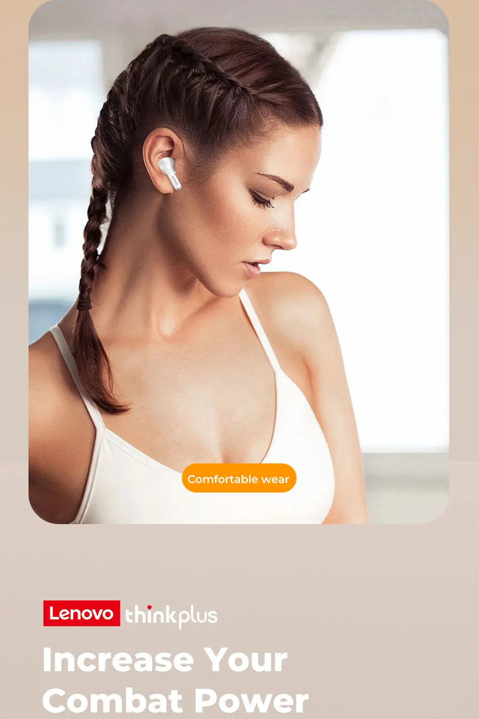 Lenovo XT97 Bluetooth Wireless Headphones With Flash Led Light  Bluetooth Earphone Wireless Earbuds Headsets With Microphones