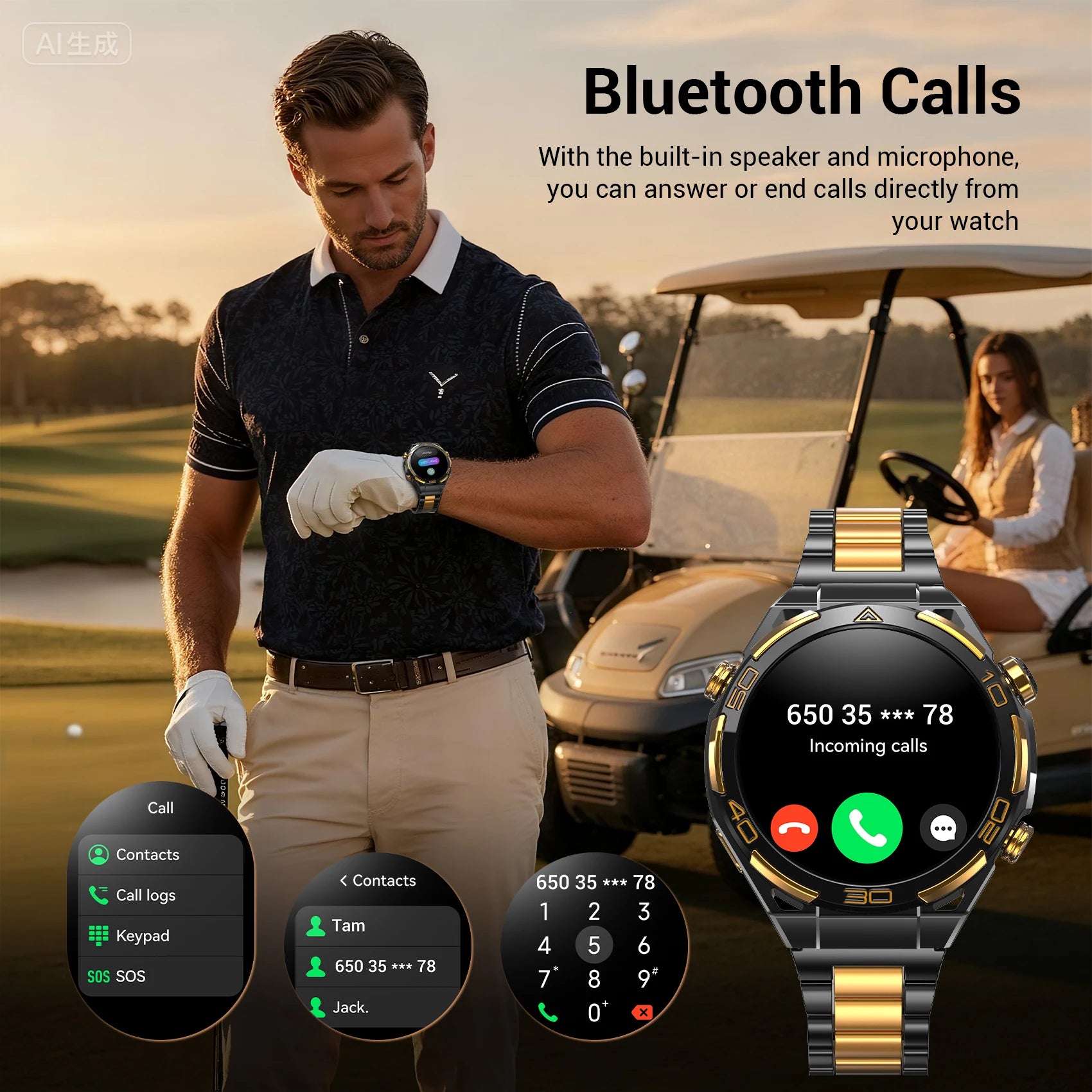 New Blackview W90 Pro GPS Smart Watch 1.43" HD AMOLED Display, 900mAh/ 20Days Standby Bluetooth Waterproof Sport Watch for Men
