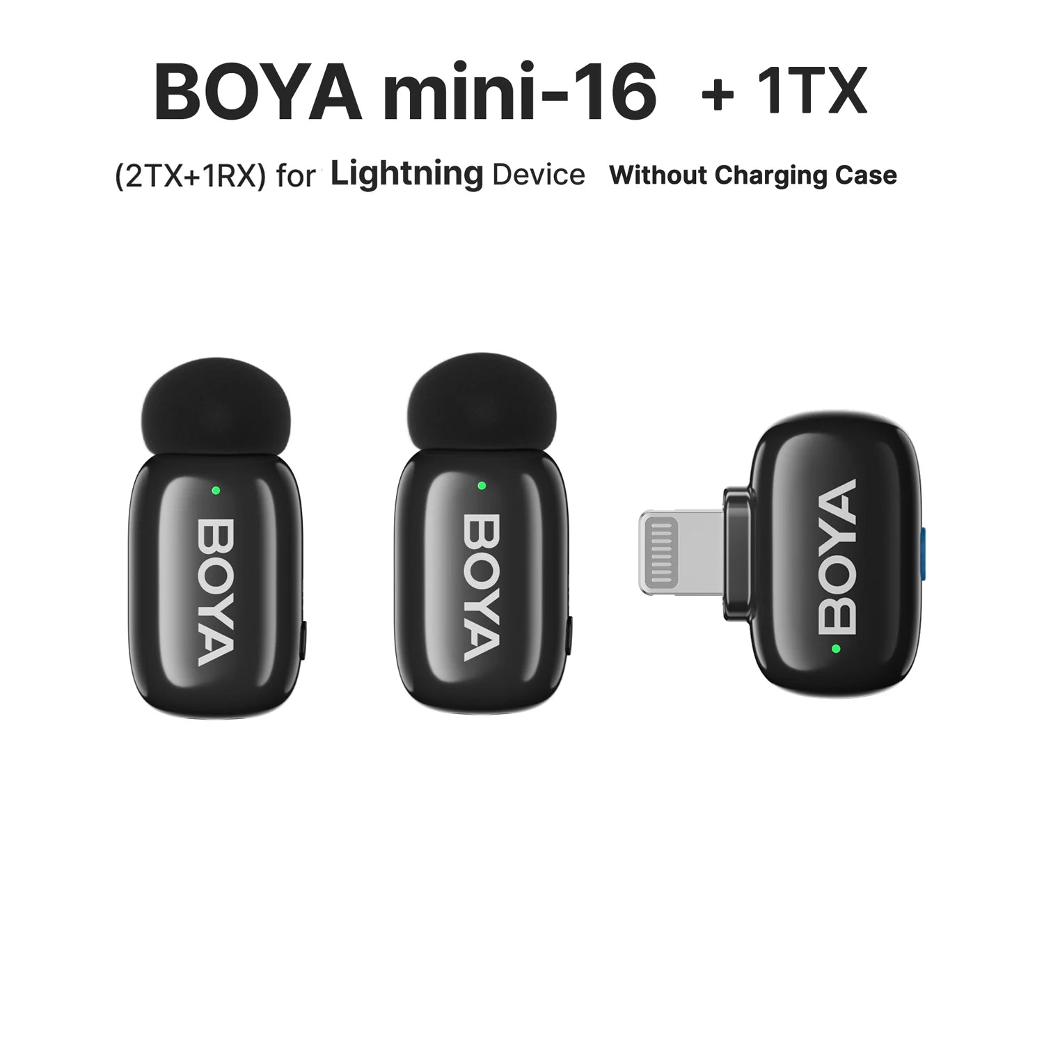 BOYA BOYA mini Wireless Lavalier Microphone for iPhone 15/16 Android USB-C Devices Noise Reduction for Video Recording Streaming