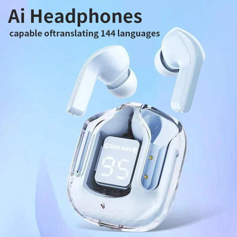 GREATWALL AI Translator Earbuds – Wireless Bluetooth 5.3 Earphones with Noise Reduction, HD Sound & Real-Time Translation for Travel & Fitness