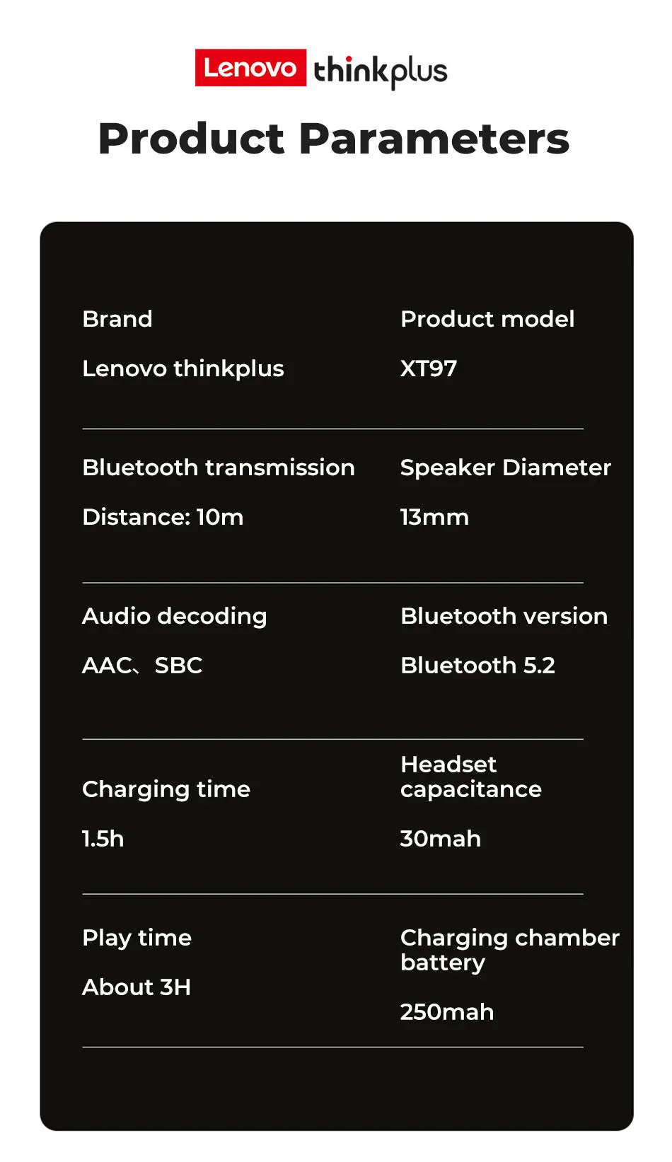 Lenovo XT97 Bluetooth Wireless Headphones With Flash Led Light  Bluetooth Earphone Wireless Earbuds Headsets With Microphones