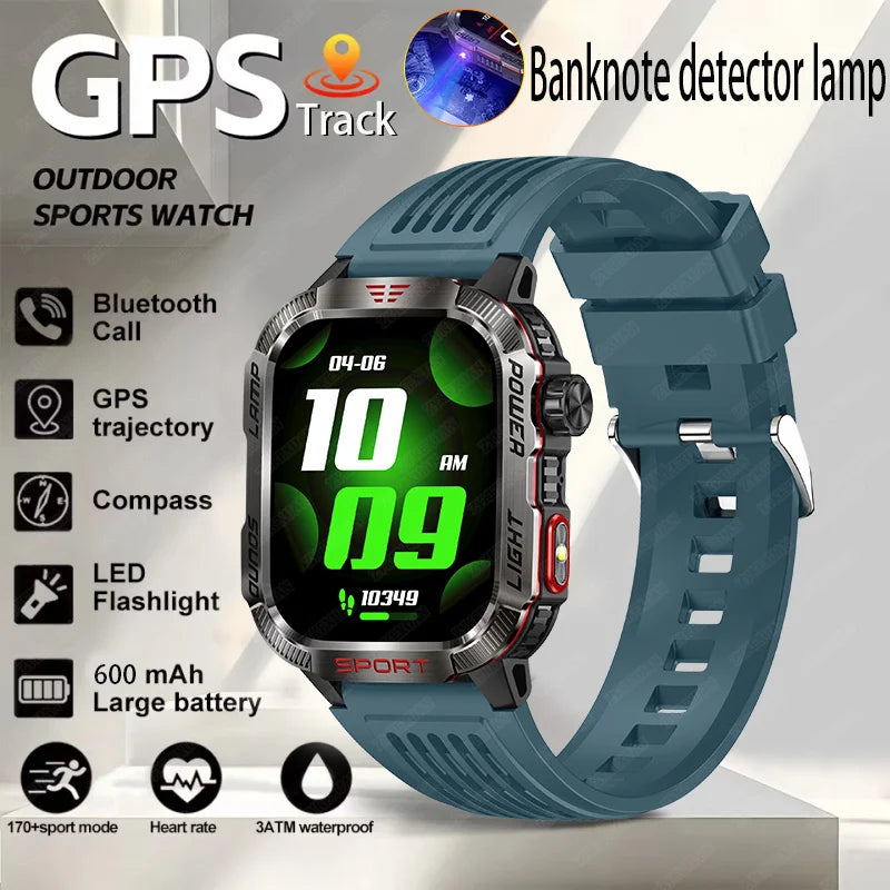 2026 Military Smart Watch with GPS Compass Waterproof Bluetooth Call Functionality And GPS Sport Tracker for Outdoor Activities