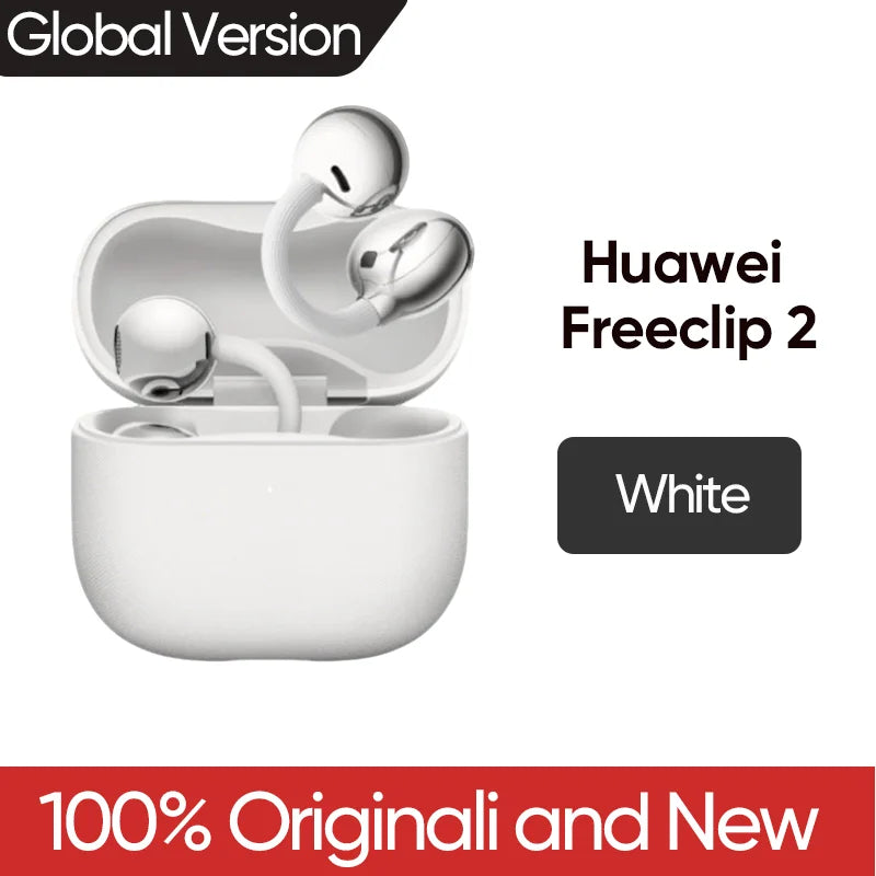 Global Version Huawei Freeclip 2 Adaptive Open-ear Listening Crystal-clear Calls BT 6.0 Gesture Control Dual Device Connection