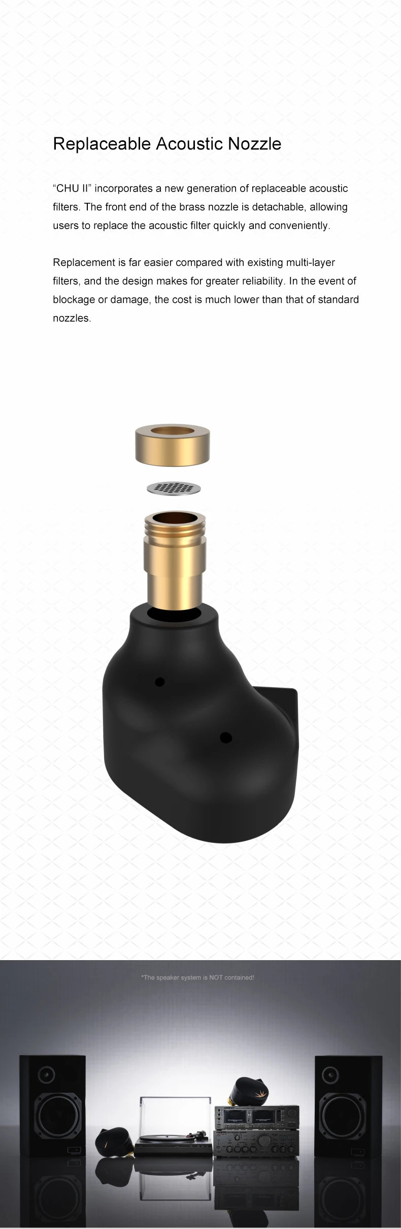 MOONDROP CHU II High Performance Dynamic Driver IEMs Earphones Interchangeable Cable in-Ear Hifi Headphone