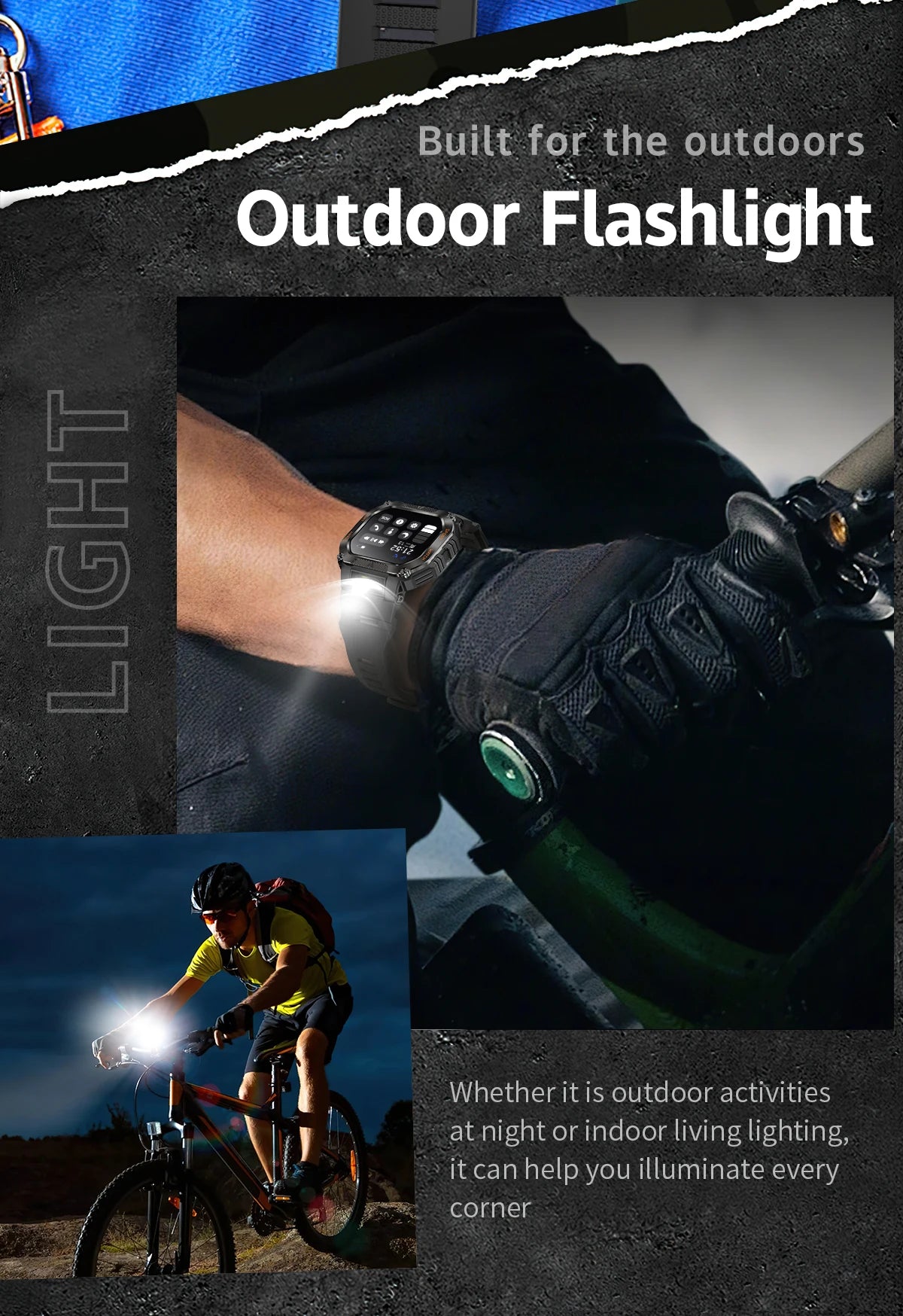 2025 COLMI P85 Smart Watch Men Bluetooth Call Outdoor Rugged Smartwatch 3ATM IP68 Waterproof Flashlight Sports Fitness Watches