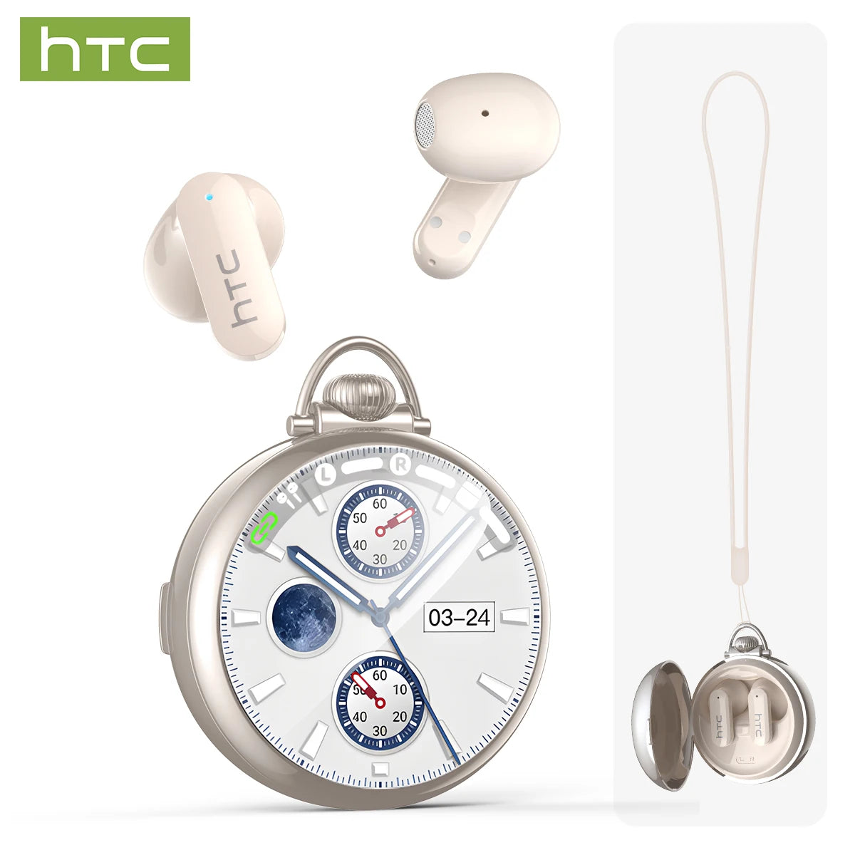 Ai Translation Smart Assistant HTC NE71 Wireless Bluetooth Earphones Headphones Full HD LCD Display Headset Music Sports Earbuds
