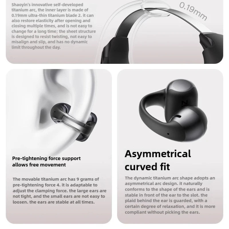 Shokz OpenDots ONE E310 Wireless Earphones Ear Clip AI Noise Reduction Long Battery Life Lightweight Earbuds Custom Headphones
