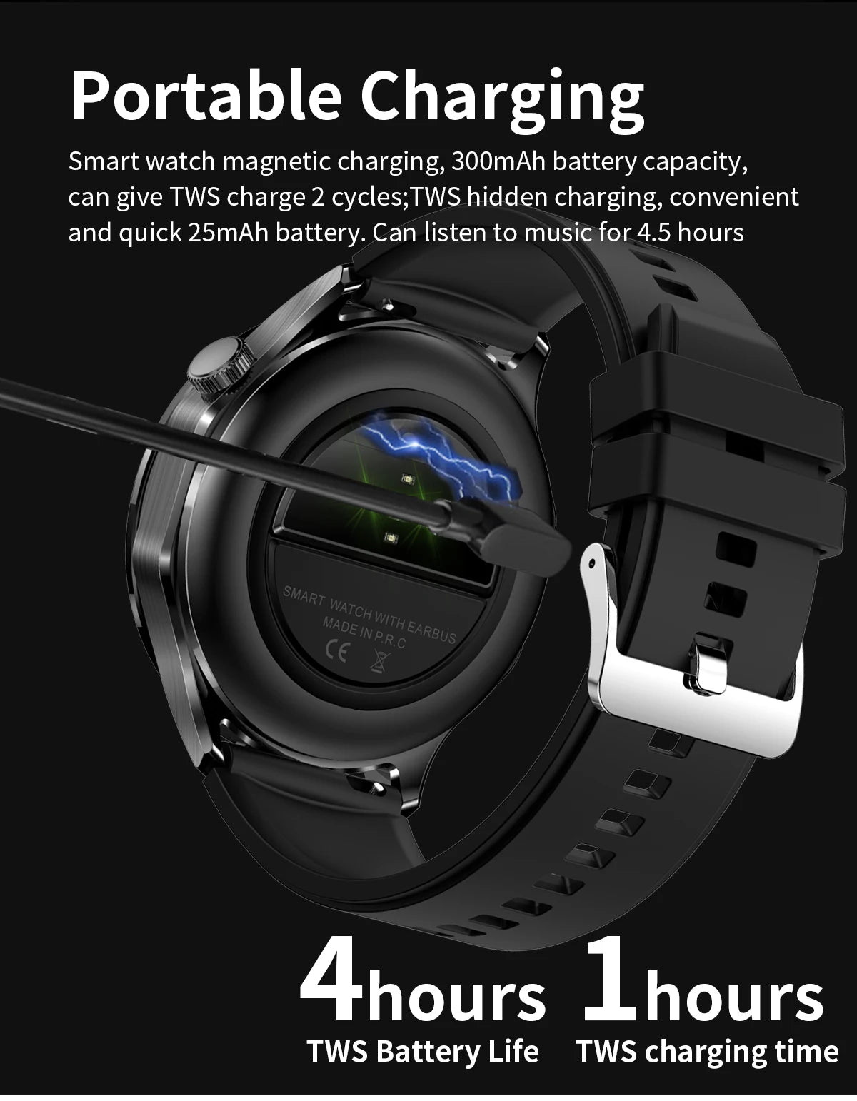 2026 new 2-In-1 TWS Headset Smart Watch 1.43" Women Men Sport Fitness motion Tracker Watches Earphone Music Smartwatch