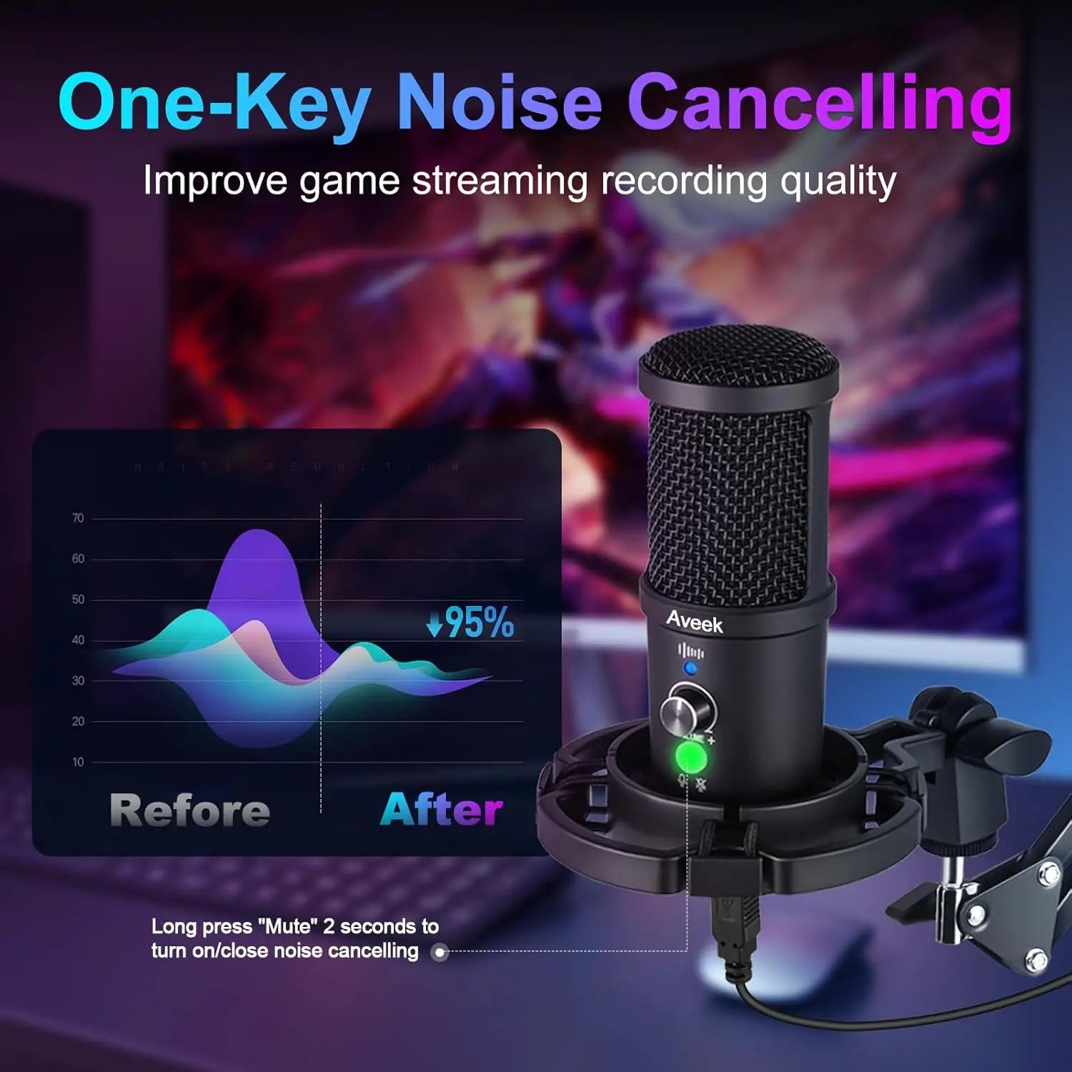 Aveek BM-66 USB Condenser Microphone Kit