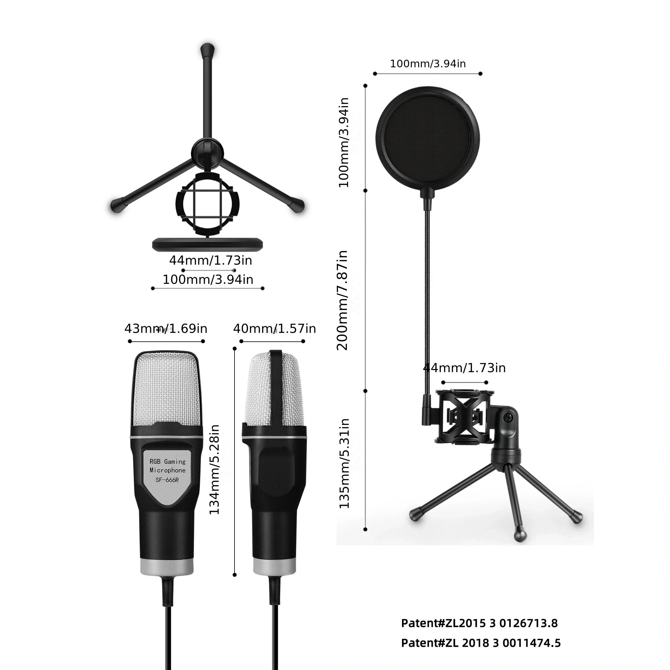Professional USB Condenser Microphone Kit – Gaming & Podcast Mic for PC/Laptop, Wired Studio Recording Mic for Streaming, Karaoke & Voice Overs.