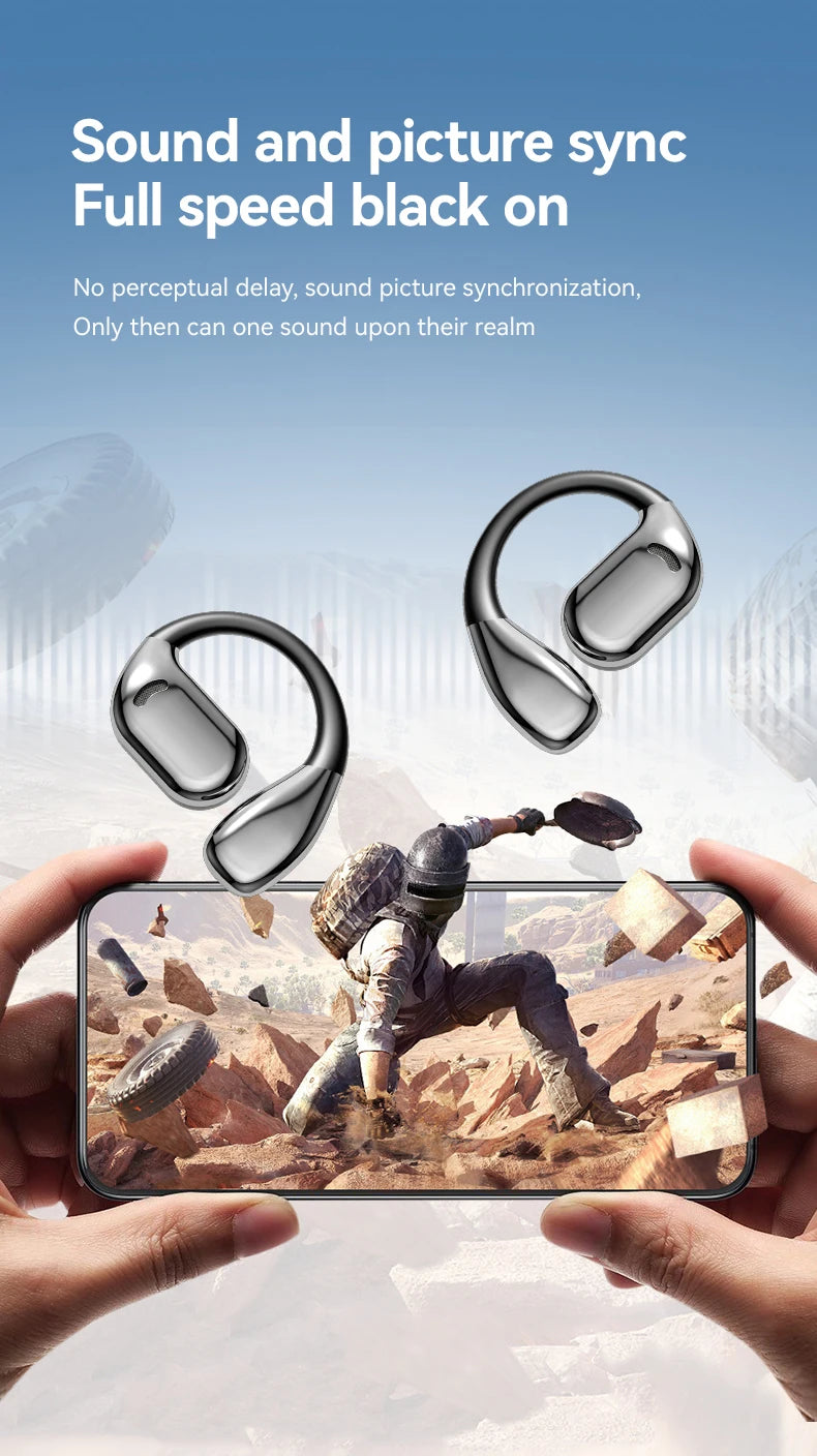 Tecsire Wireless Earbuds OWS Earphones Bluetooth Ear Hook HiFi Stereo Waterproof For Sports Fitness