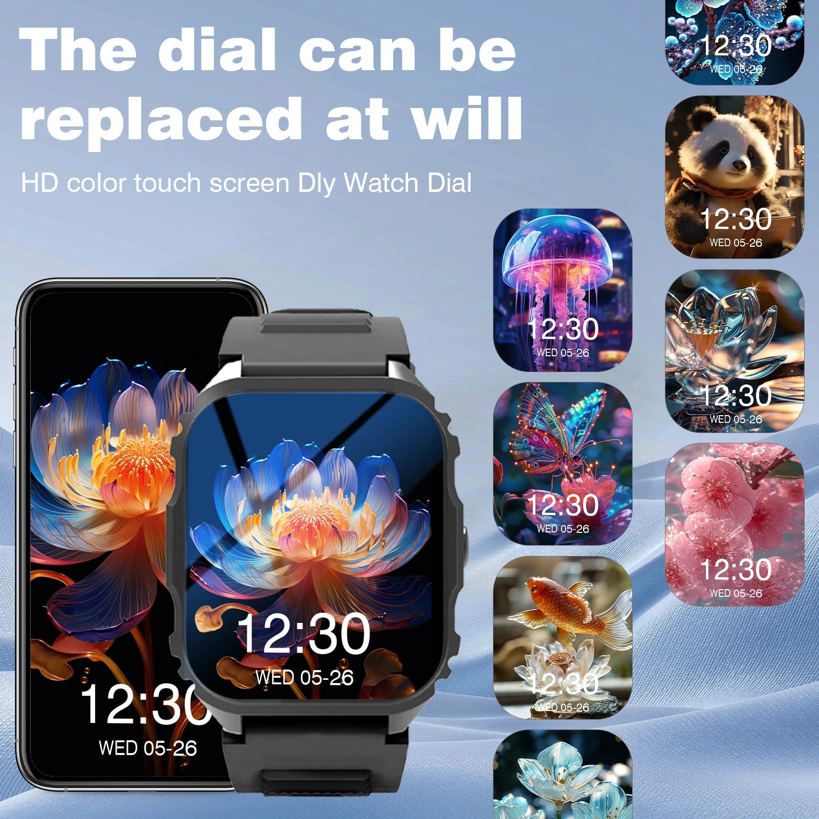 2025 Smart Watch, Answer, Make, Call, Message Preview, Sport Modes, DIY, Dial, Weather Forecast, compatible with Android and iOS