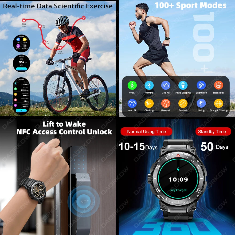 2025 New NFC Headset Smart Watch 2 in 1 TWS Bluetooth Headphone Earbuds Music Call Men Health Monitoring Waterproof Sports Watch