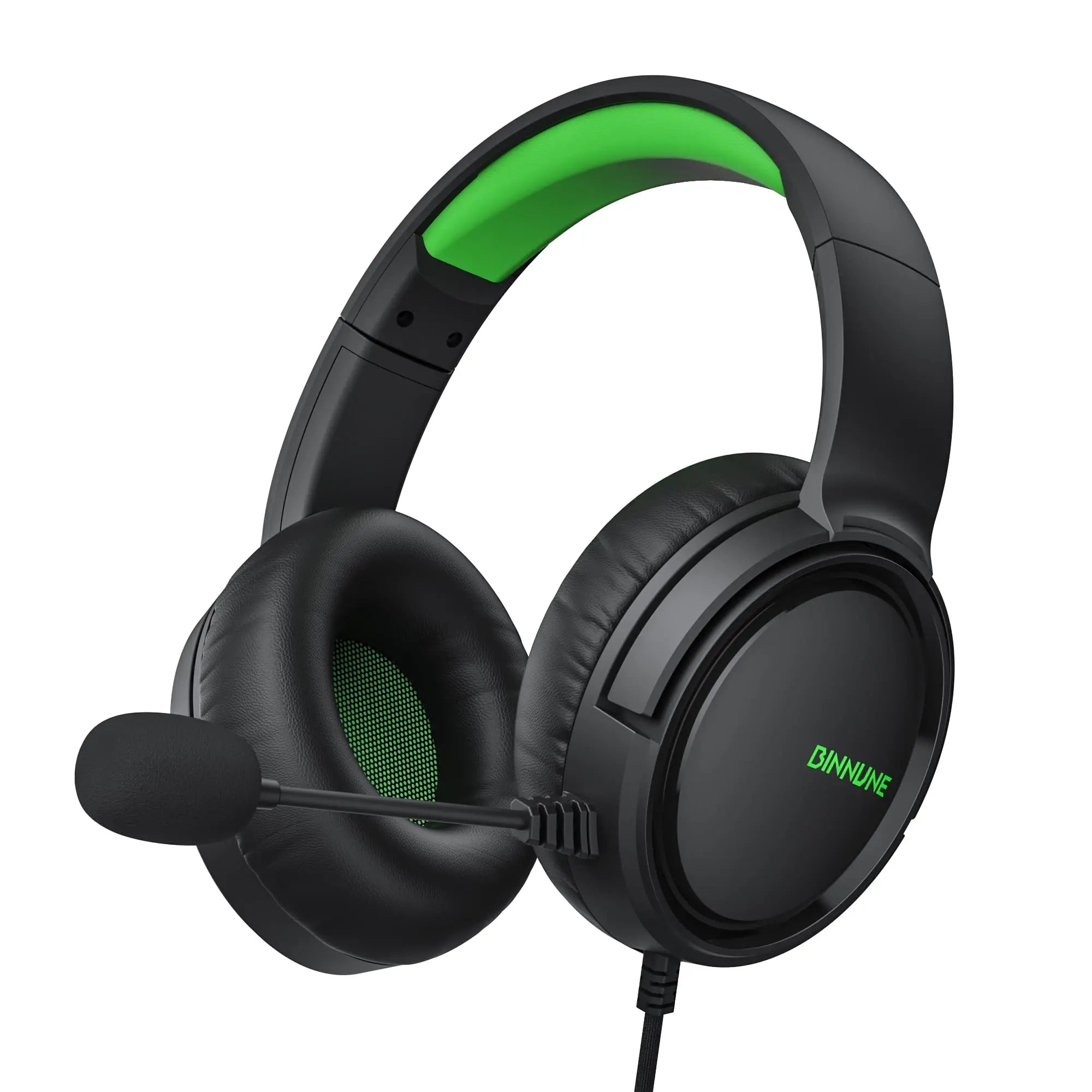 BINNUNE Gaming Headset with Microphone, Wired Gaming Headphones for PS5 PS4 Xbox Series X|S Xbox One PC Nintendo Switch, Noise Cancelling, Stereo Sound