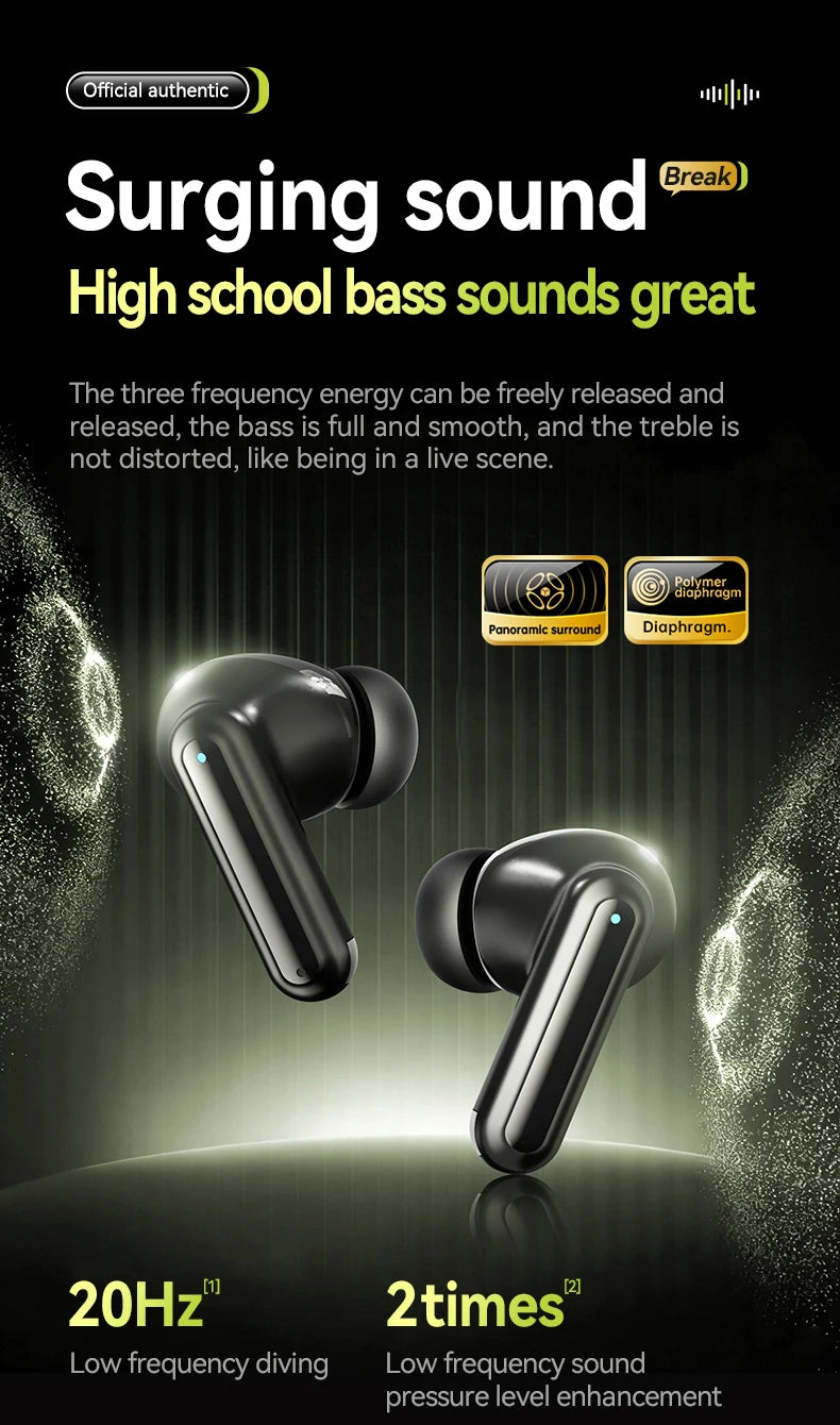 Acer In-Ear Wireless Bluetooth Headphones with Anc Active Noise Reduction, Hd Calls, Dolby Surround Sound, Large Battery, Long Battery Life, No Delay for Music and Games, Suitable for Sports, Running, and Fitness Use