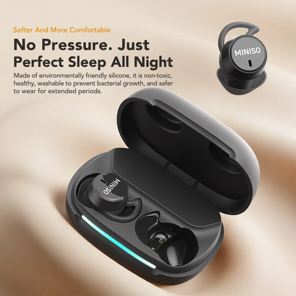 Noise Reduction Wireless Bluetooth Earphones MINISO MS217  Earbuds 50Hrs Playback Comfortable AI Translation for 150+ Languages