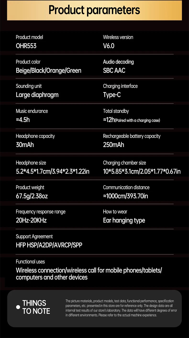 [Official Acer Product] Ohr553 Wireless Bluetooth Earphones with Earhook Design, Ows Design, Hd Calls, Comfortable Wear, Suitable for Sports and Running, Compatible with Mobile Phones, Tablets, and Laptops