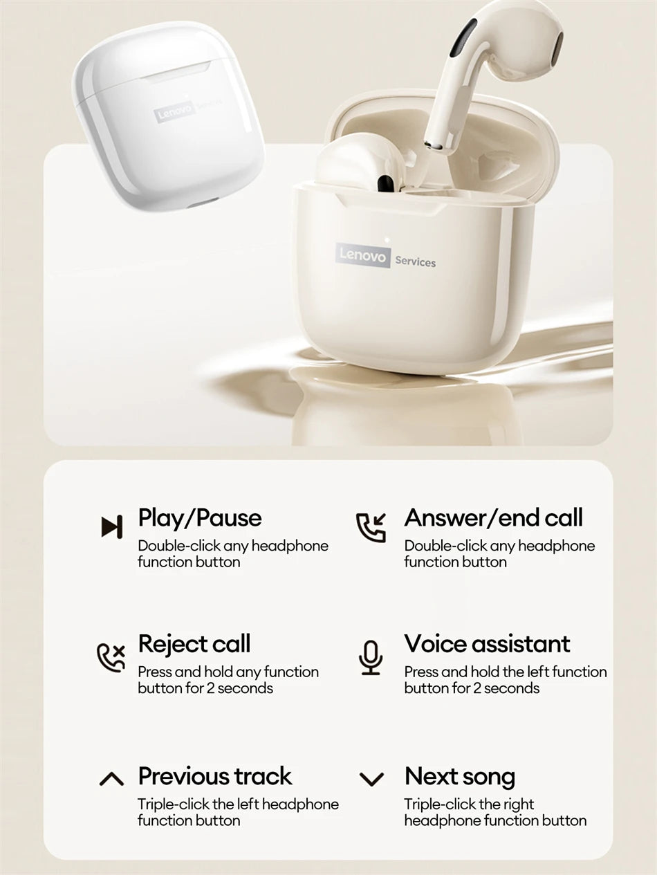 Choice Lenovo LE201 TWS Wireless Bluetooth V6.0 Headset Long Battery Life Sport In Ear Earphones HiFi Stereo HD Call Headphones