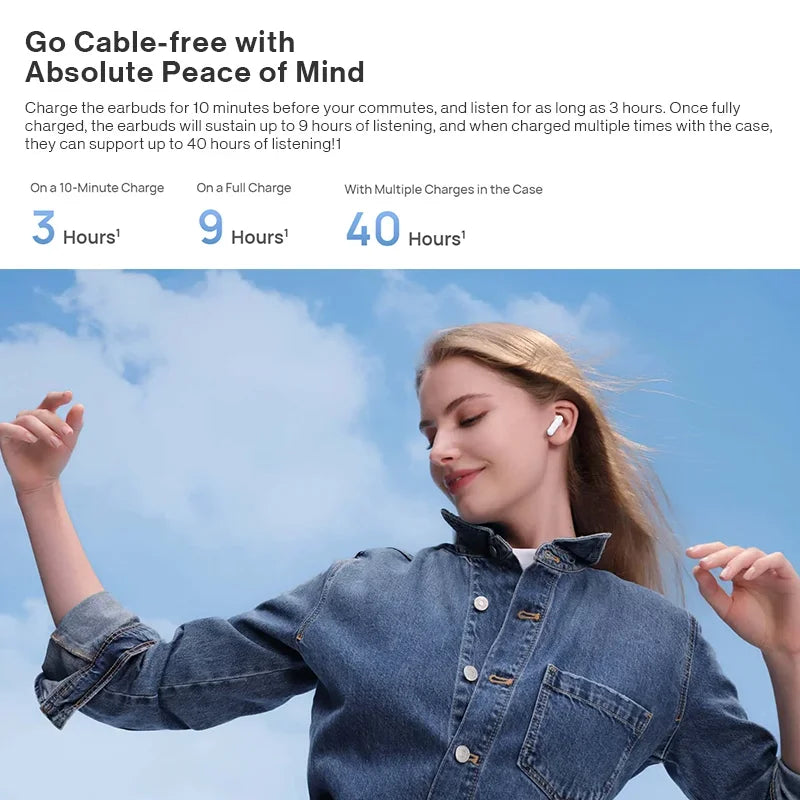HUAWEI FreeBuds SE 2 40-Hour Battery Life 3 Hours of Music Playback on a 10-Minute Charge IP54 Bluetooth 5.3