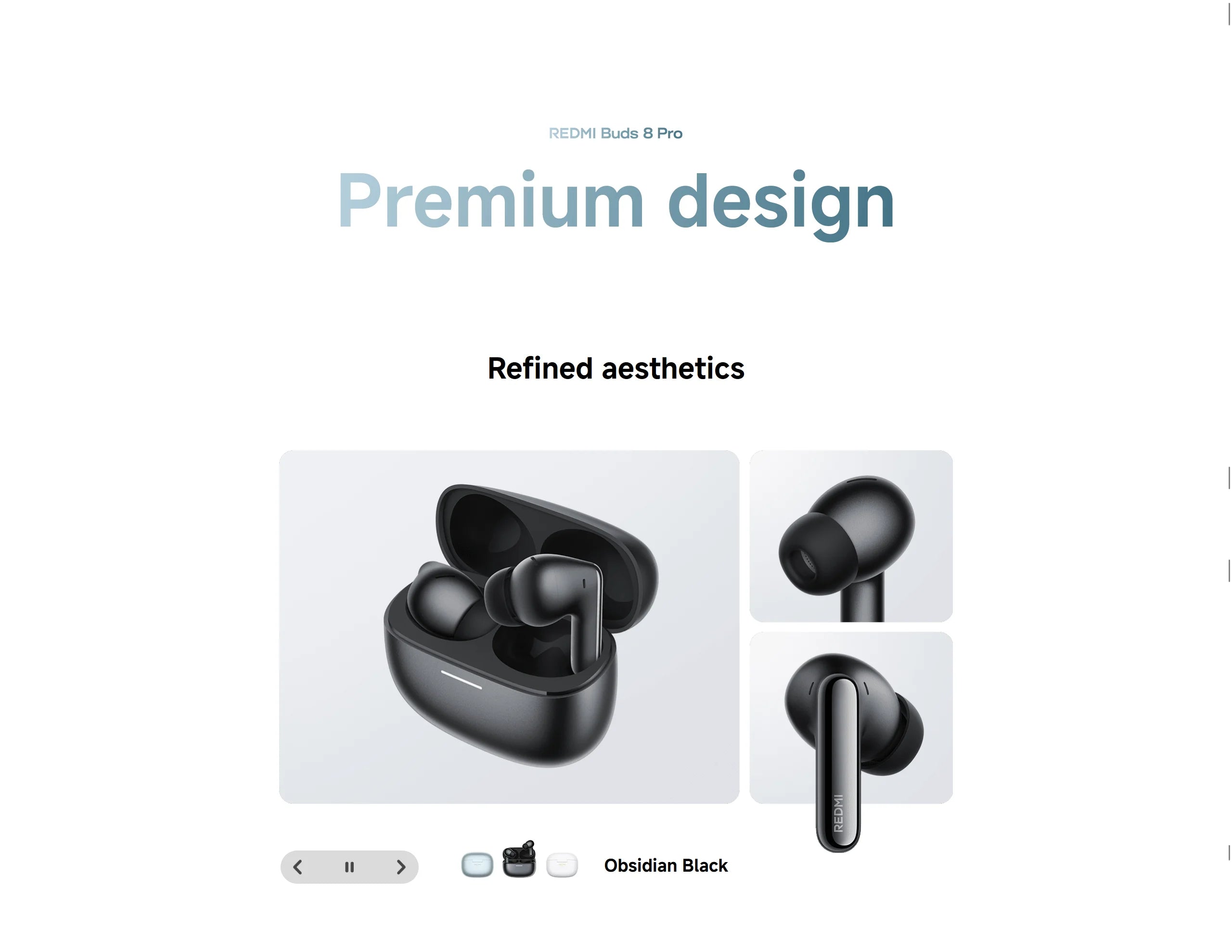New Xiaomi Redmi Buds 8 Pro Global Version TWS Earphone 55dB Active Noise Cancellation 3 MIC AI Clear Call Dolby Audio Earbuds
