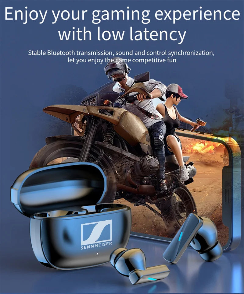SENNHEISER Wireless Bluetooth Earphones TWS In-ear Earbuds Fitness Headphones Music Headset Motion Earphone Waterproof Earplugs