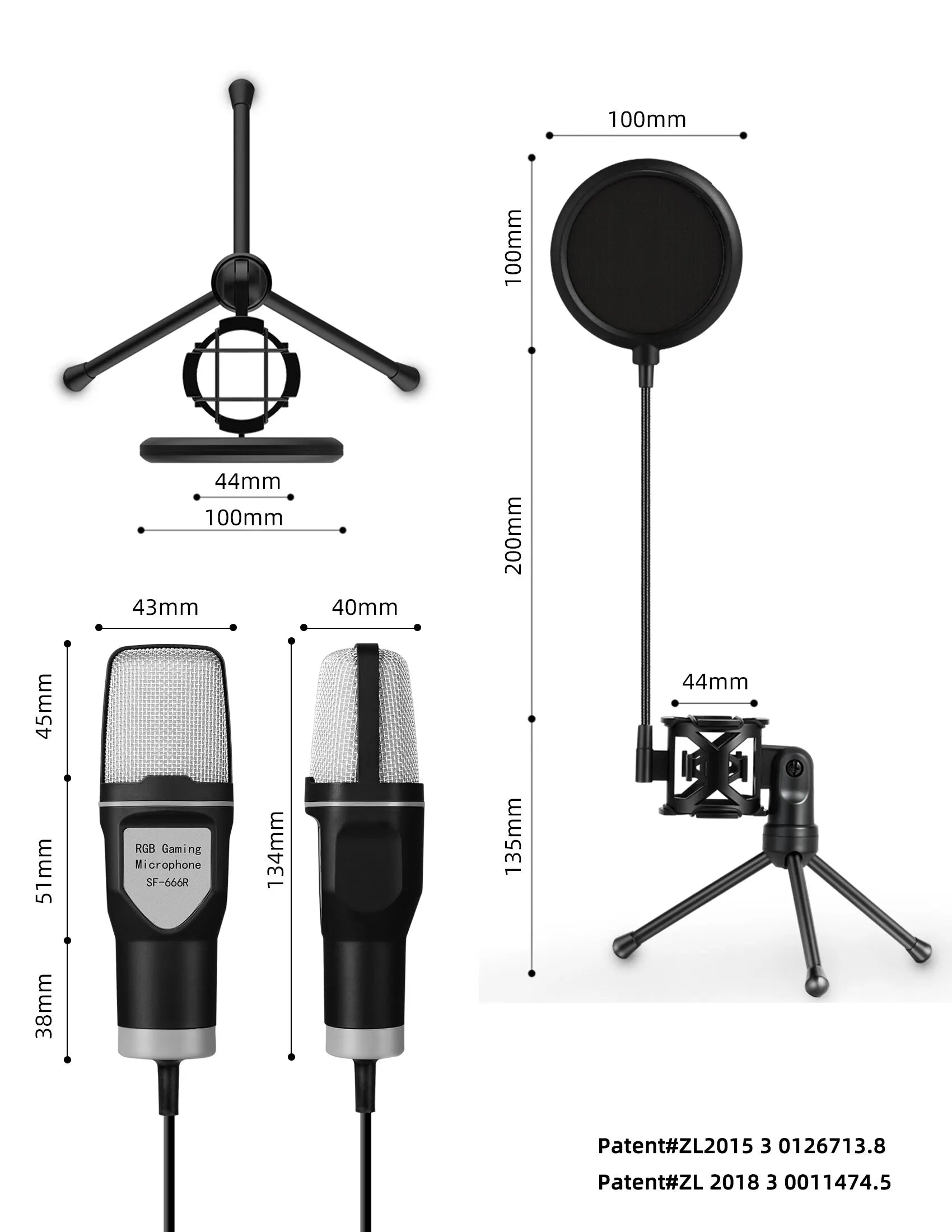 Professional USB Condenser Microphone Kit – Gaming & Podcast Mic for PC/Laptop, Wired Studio Recording Mic for Streaming, Karaoke & Voice Overs.