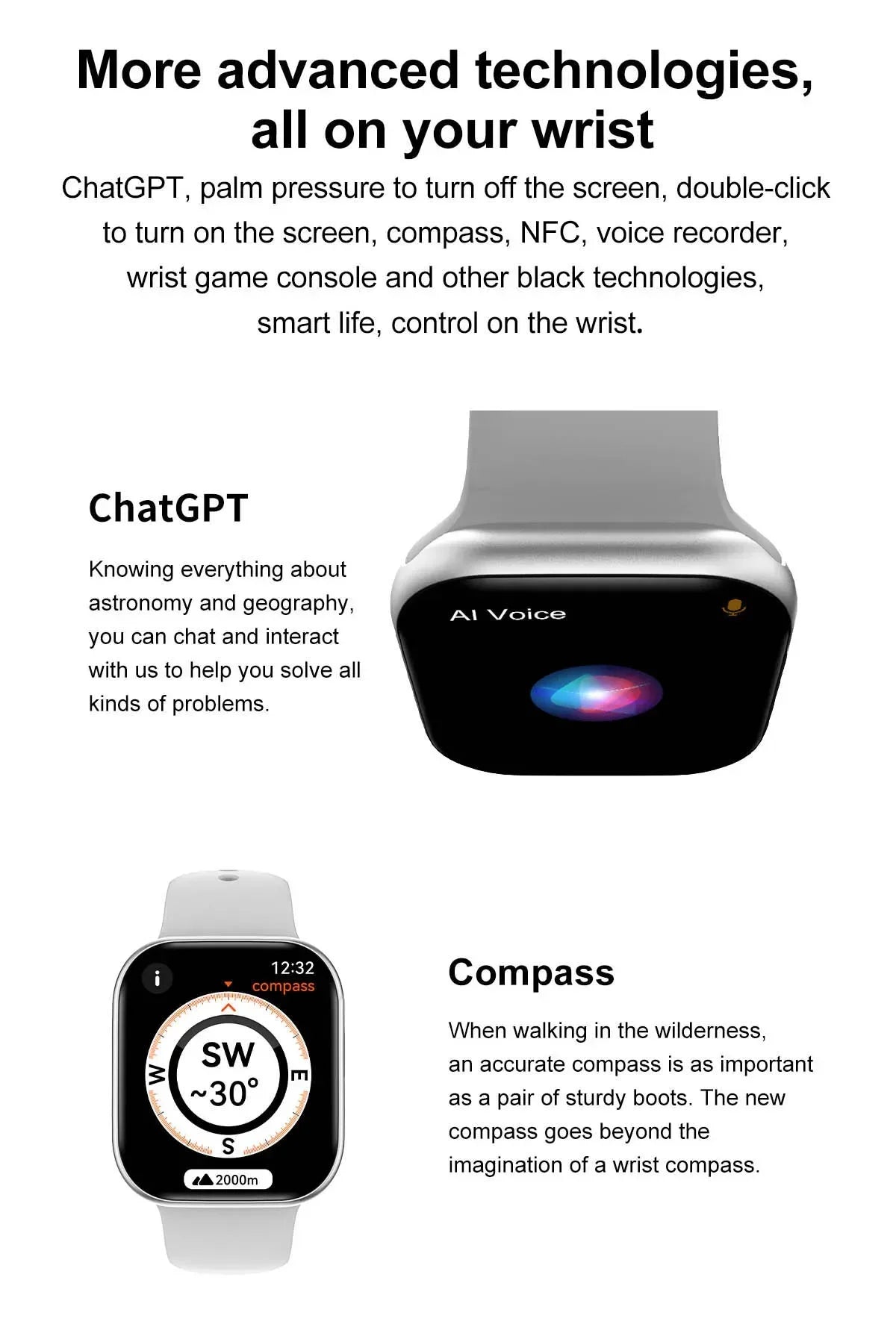 2025 New Original for Apple DT Watch 10 Smart Watch Men AMOLED 4GB Memory Music 3D Surround BT Call Waterproof smart watch Woman