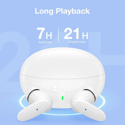 1HORA Wireless Earbuds AUT205 Long battery life Bluetooth 5.3 Earphone Type-C Charging Compatible with IOS/Android