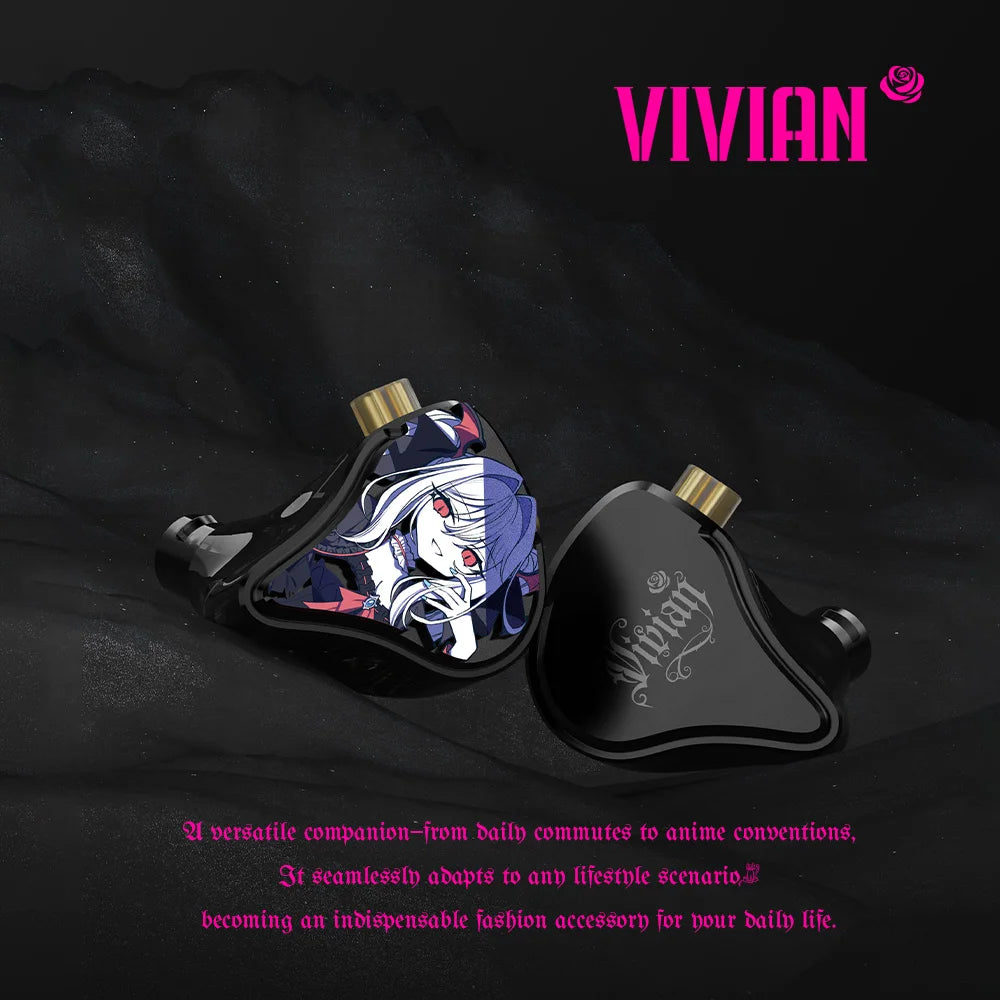 CVJ Vivian In Ear Earphones10mm Dual Magnetic Sound 3 Tuning Modes Music Movies Gaming Ergonomic Design Ideal for HiFi Upgrade